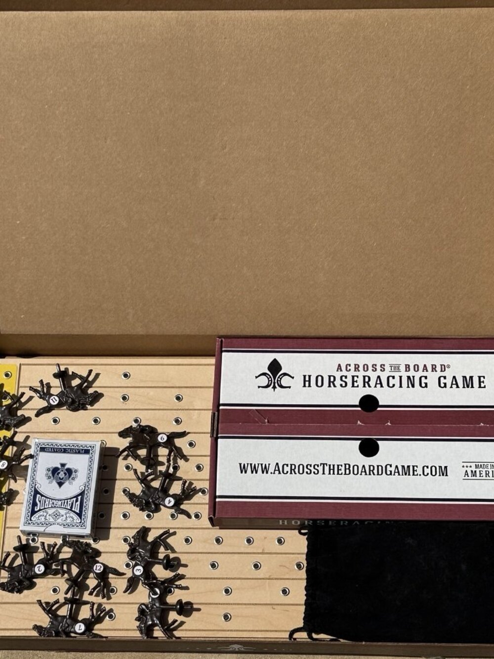 Across The Board Horseracing Game Maple Wood Gametop 2007 Missing 1 Of 12 Horses